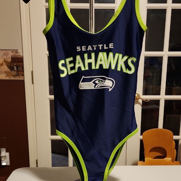 Seattle Seahawks Blue and Green Swimsuit - Picture 1 of 3